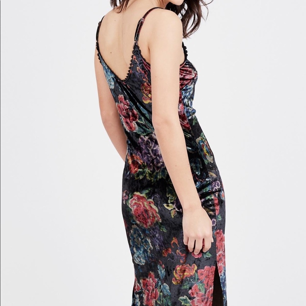 Velvet Flowered Slip Dress by Octavia
